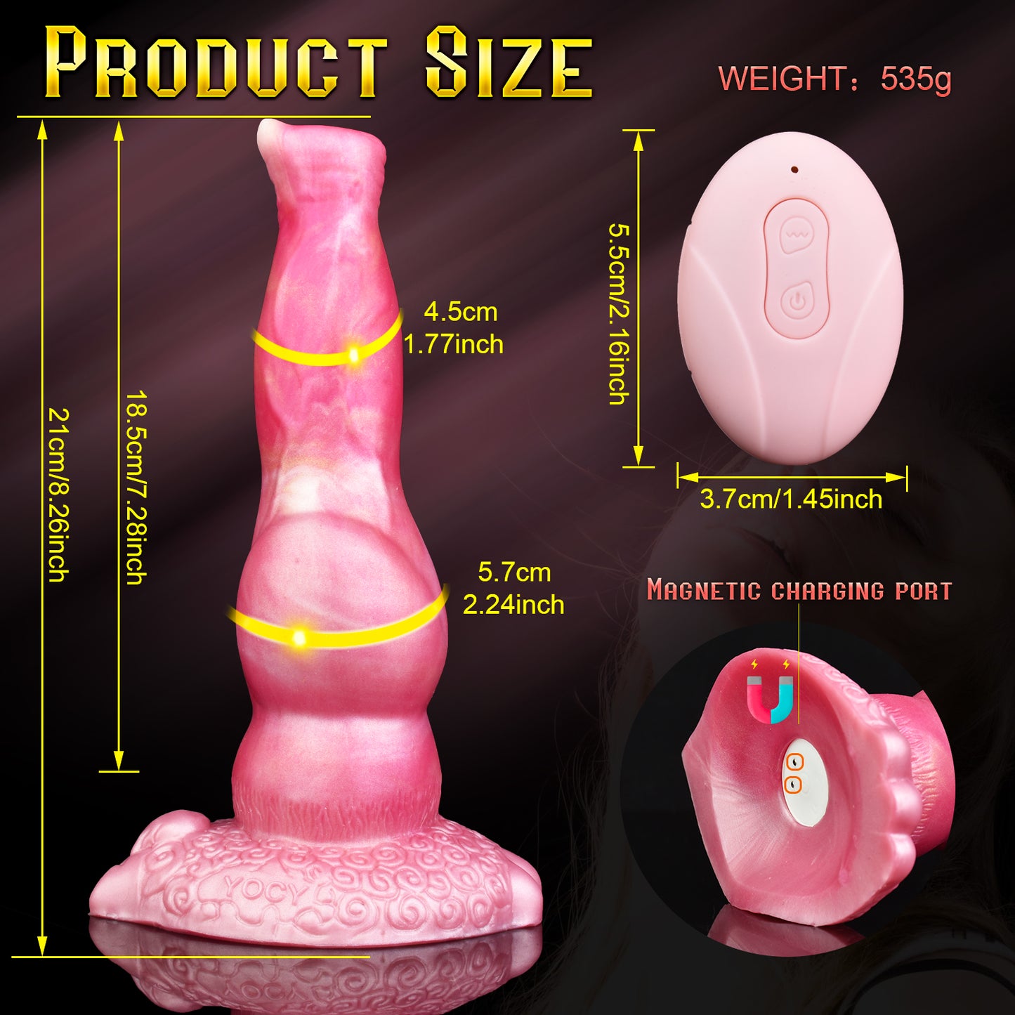 Coated Retriever Thrusting Dildo 8.3 inch