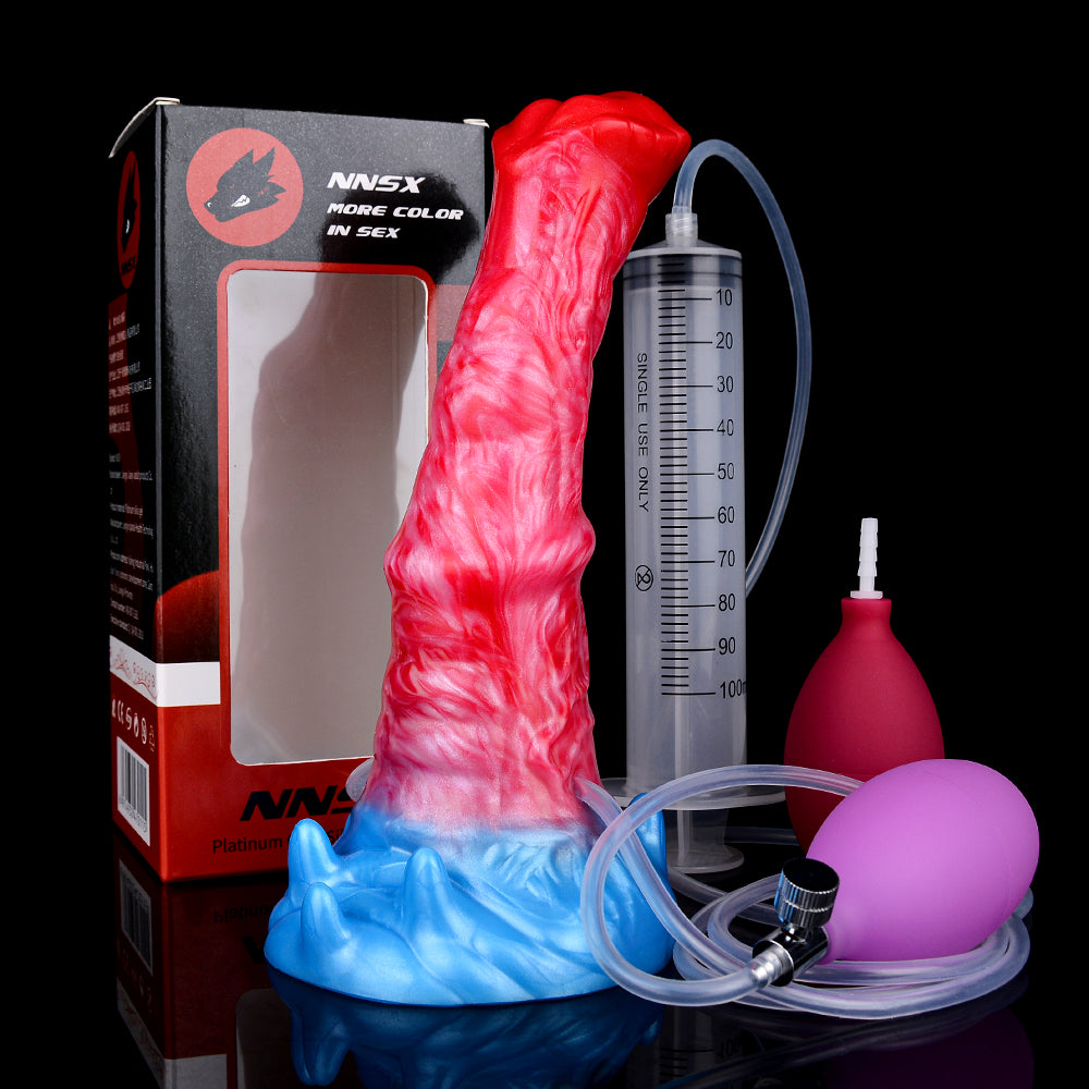 Horse Inflatable Squirting Dildo 8.8 inch