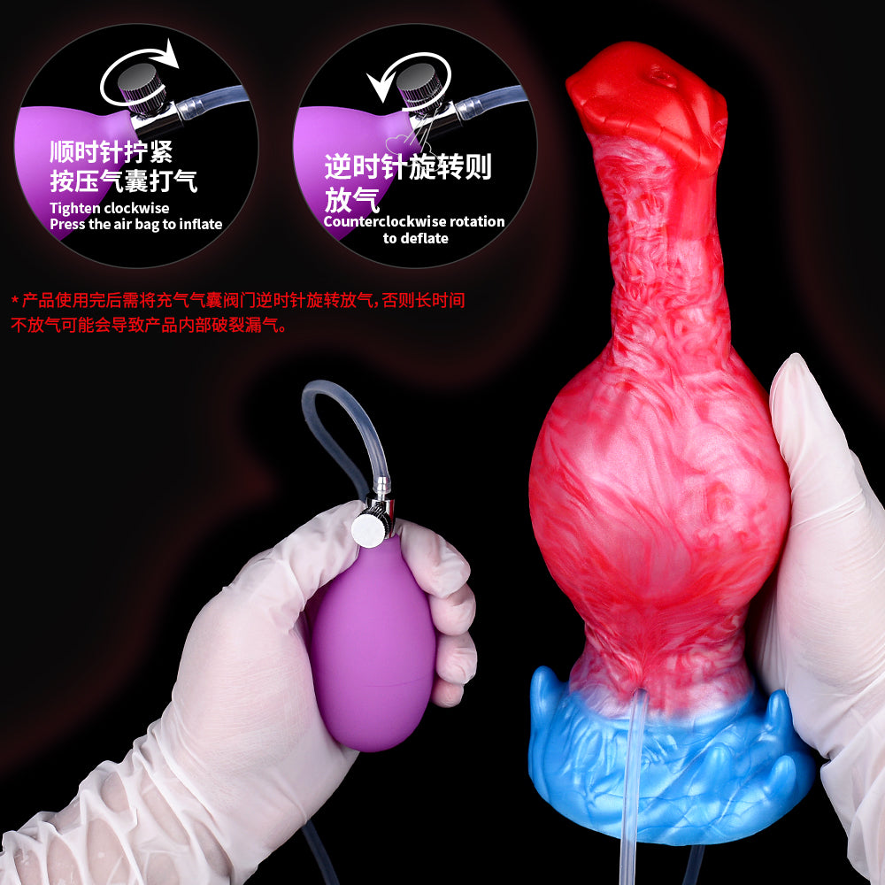 Horse Inflatable Squirting Dildo 8.8 inch
