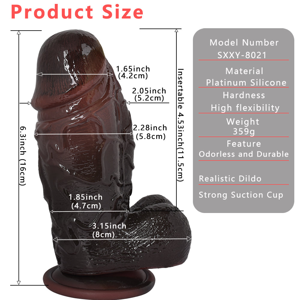 Leo V Girth Realistic Dildo 6.3 inch