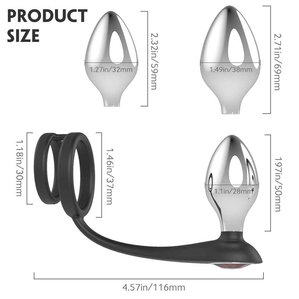 Ruby Butt Plug 3-Piece Set