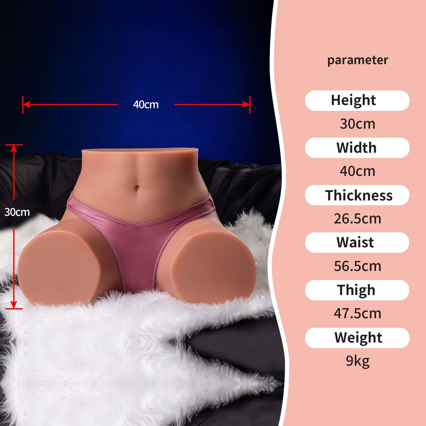 Tanned Silicone Ass 9kg