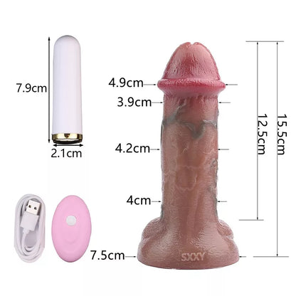 Luka Vibrating Dildo 6.1 inch image 1