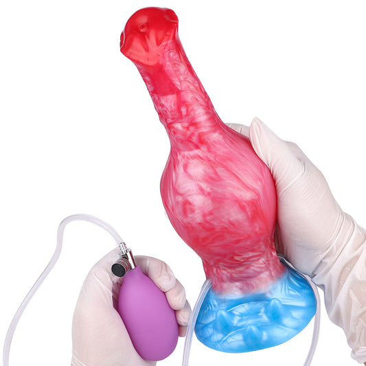 Horse Inflatable Squirting Dildo 8.8 inch