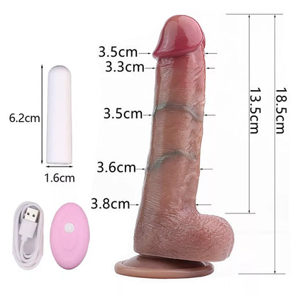 Soren Vibrating Dildo 7.2 inch image 1